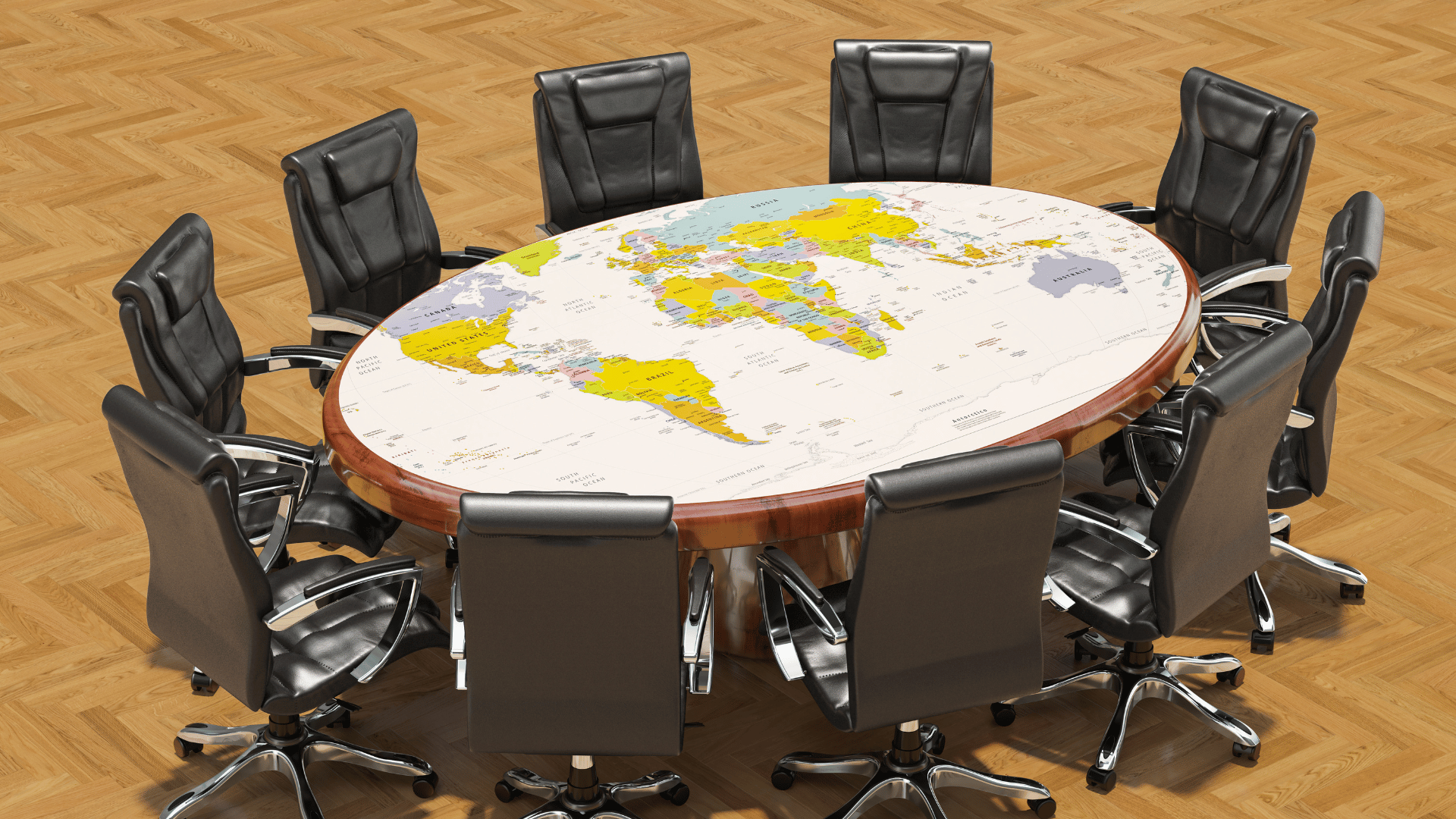 Mesa de debate sobre o clima no planeta