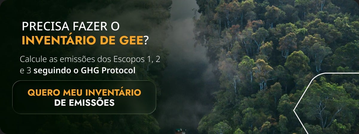 Banner: inventário de emissões GHG Protocol com a Eccaplan